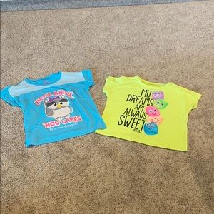 2 justice pj shirts.